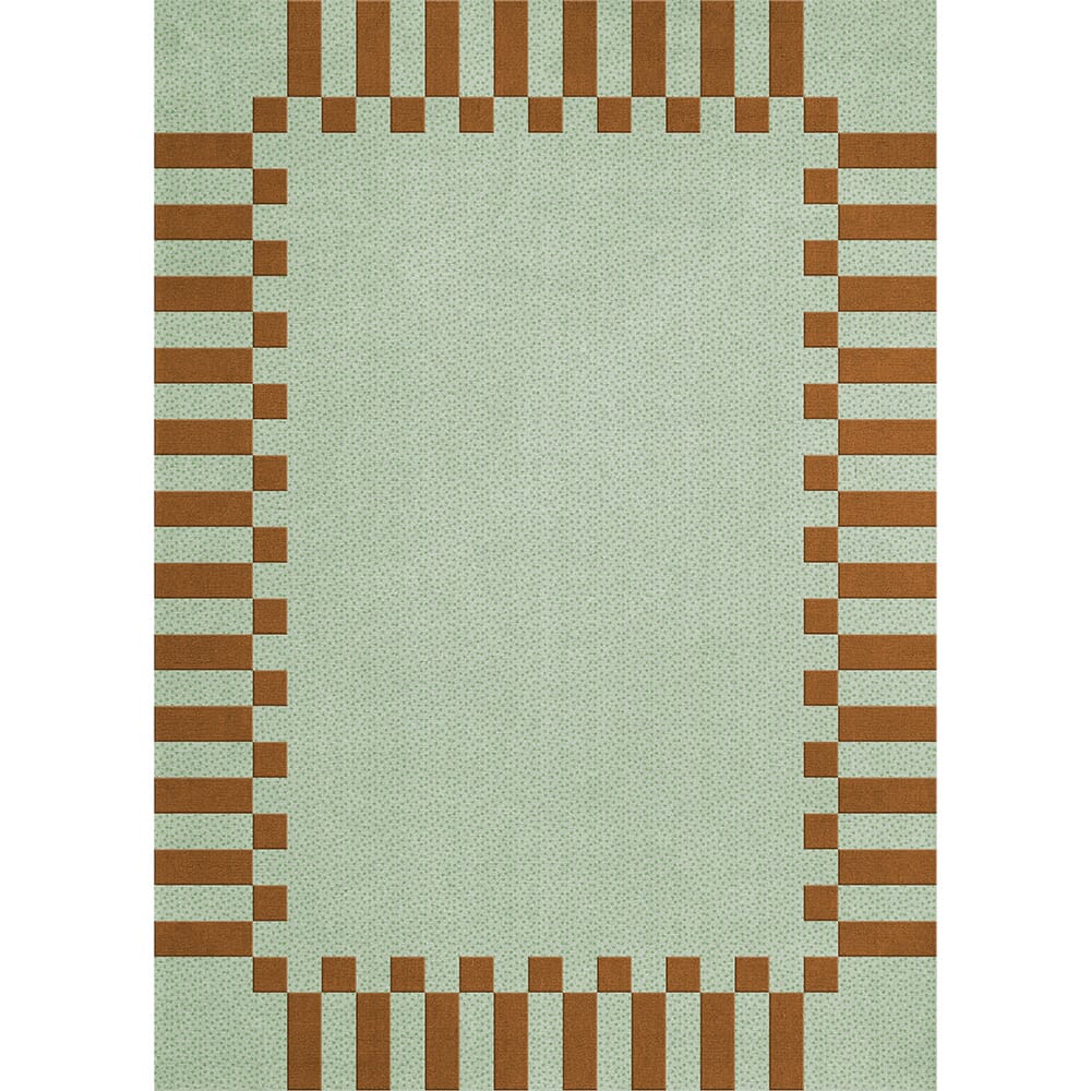 Gulvteppe Teklan Frame Pistachio Camel - Hovedbilde