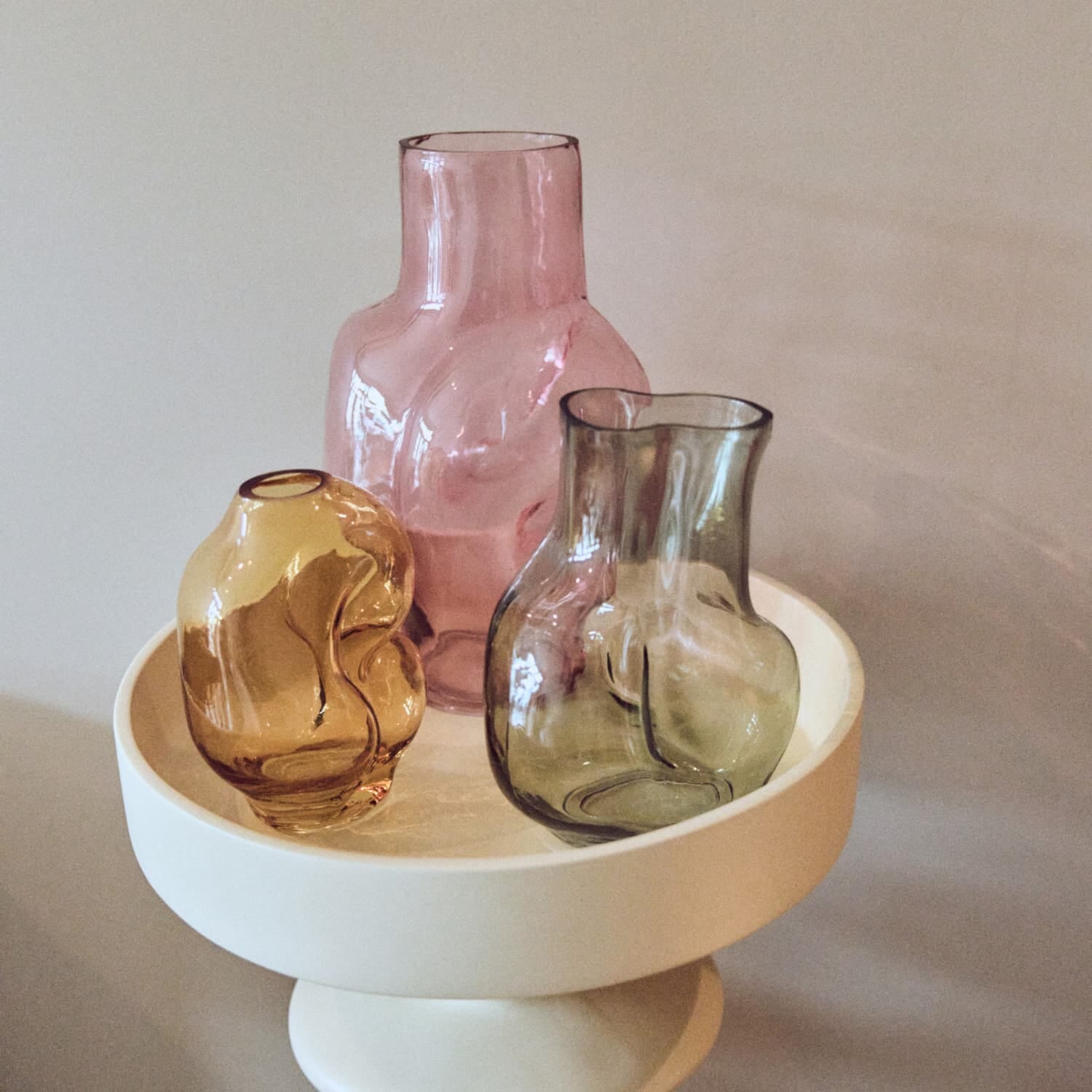 Gleam glass high vase, rose - Bilde 3