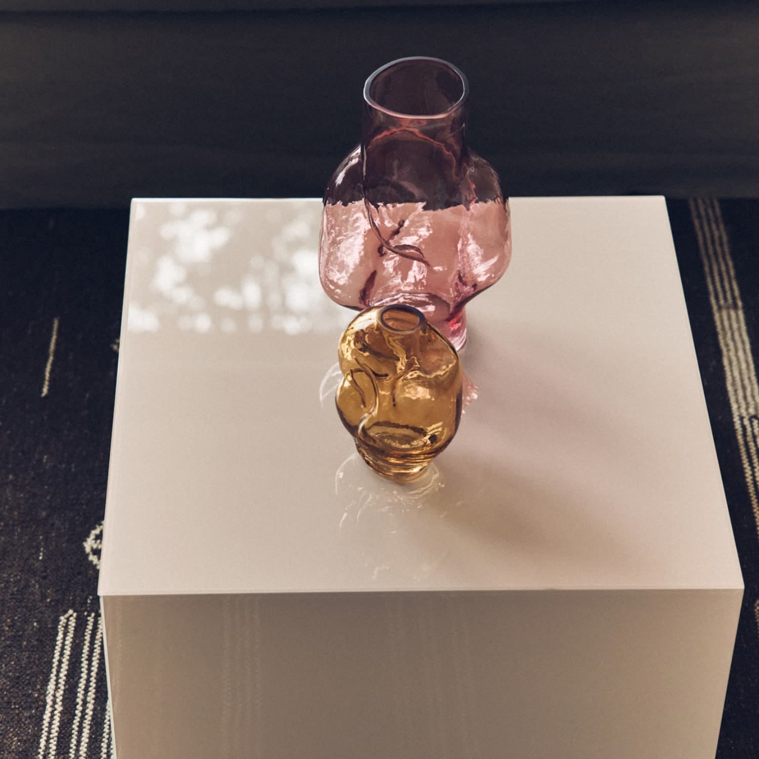 Gleam glass high vase, rose - Bilde 4