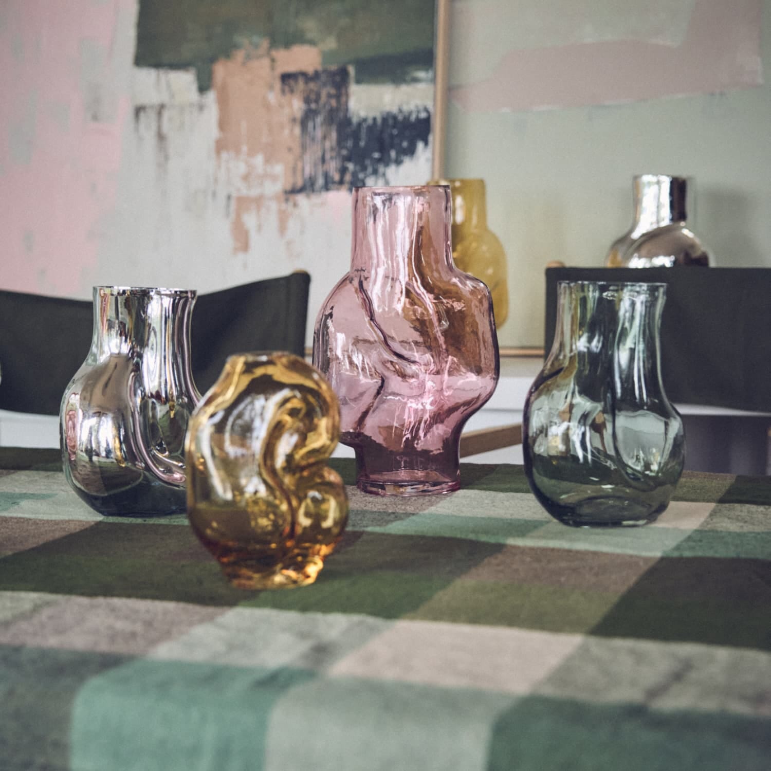 Gleam glass high vase, rose - Bilde 5