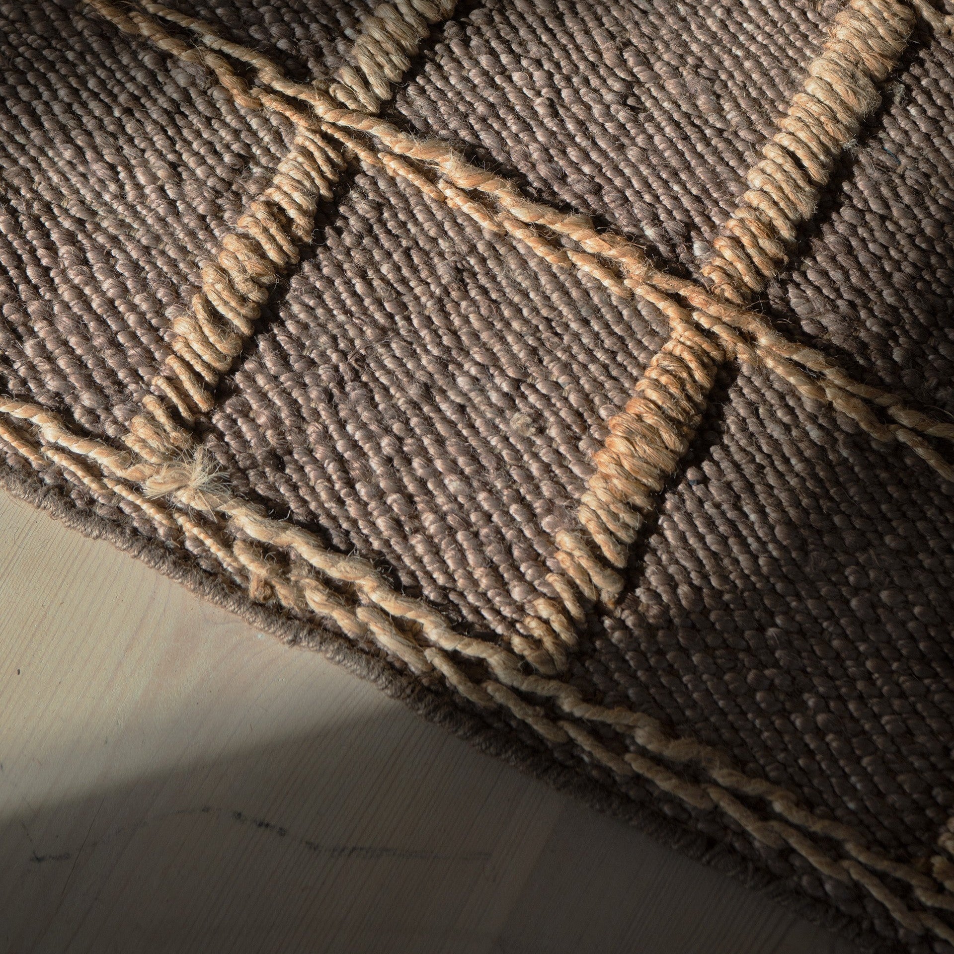 Gulvteppe Strata Braided Jute Brown