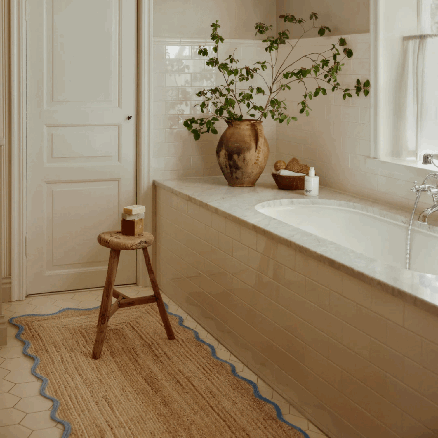 Gulvteppe Scallop Jute Misty Blue - Bilde 3