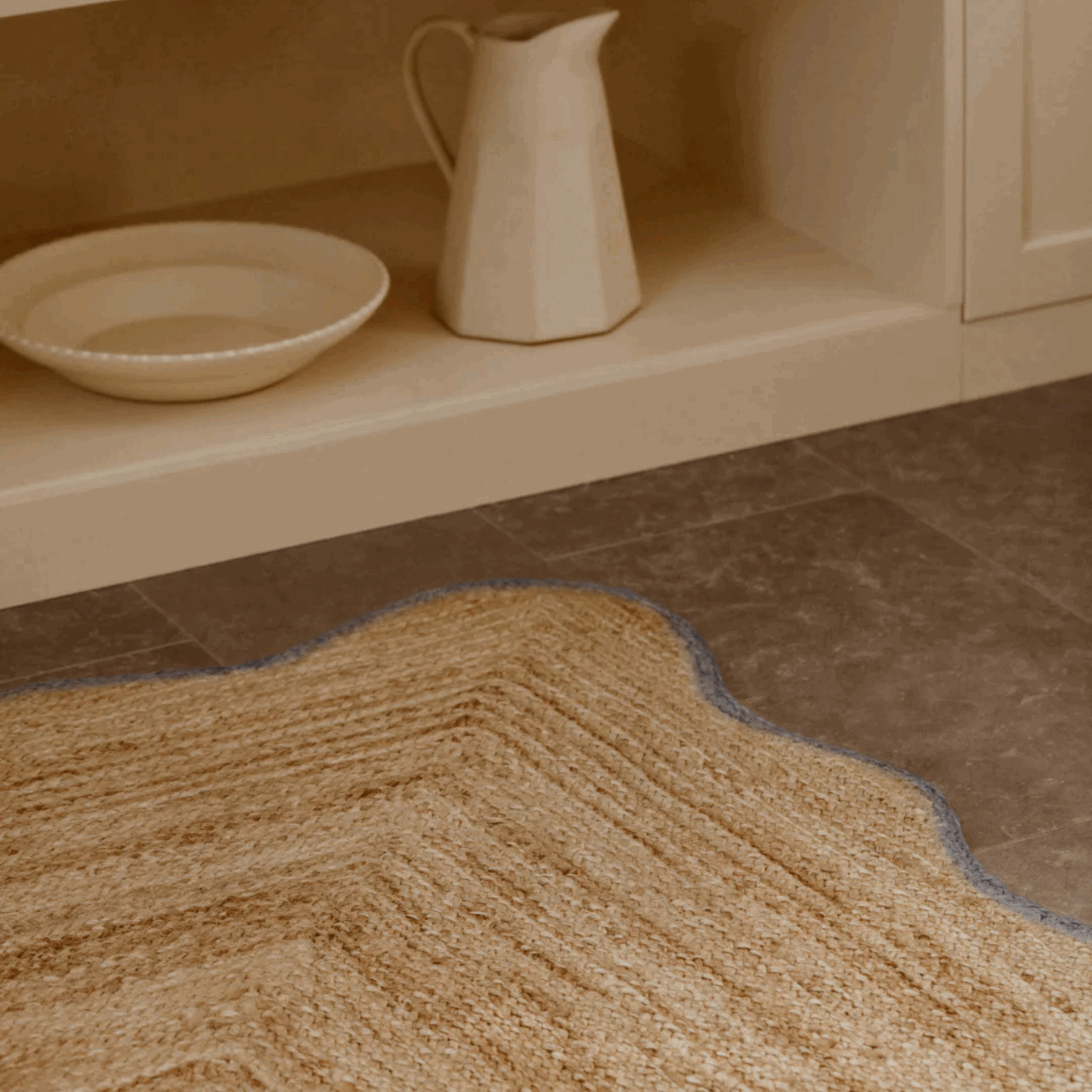 Gulvteppe Scallop Jute Misty Blue - Bilde 4