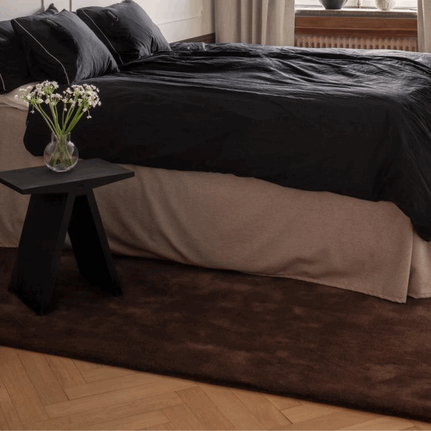 Gulvteppe Solid Wool Chicory Coffee - Bilde 5