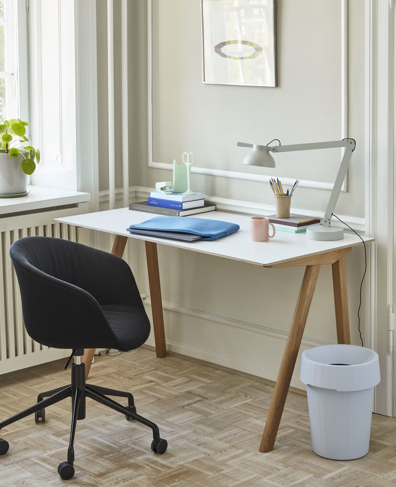 CPH 90 Skrivebord eik/linoleum
