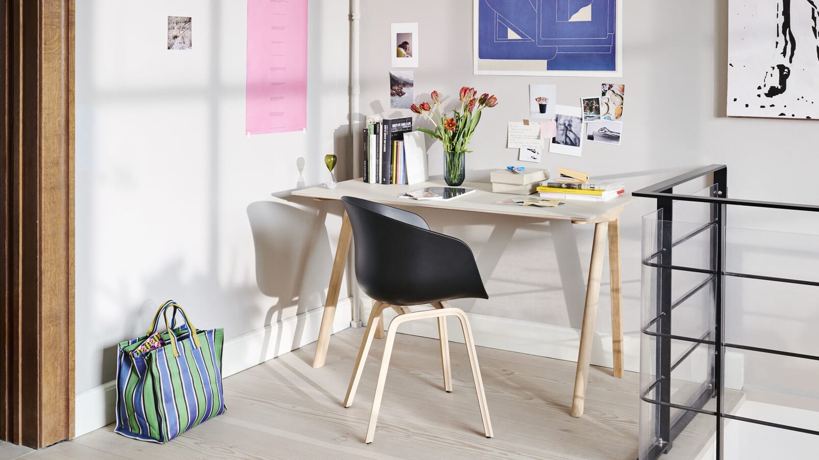 CPH 90 Skrivebord eik/linoleum