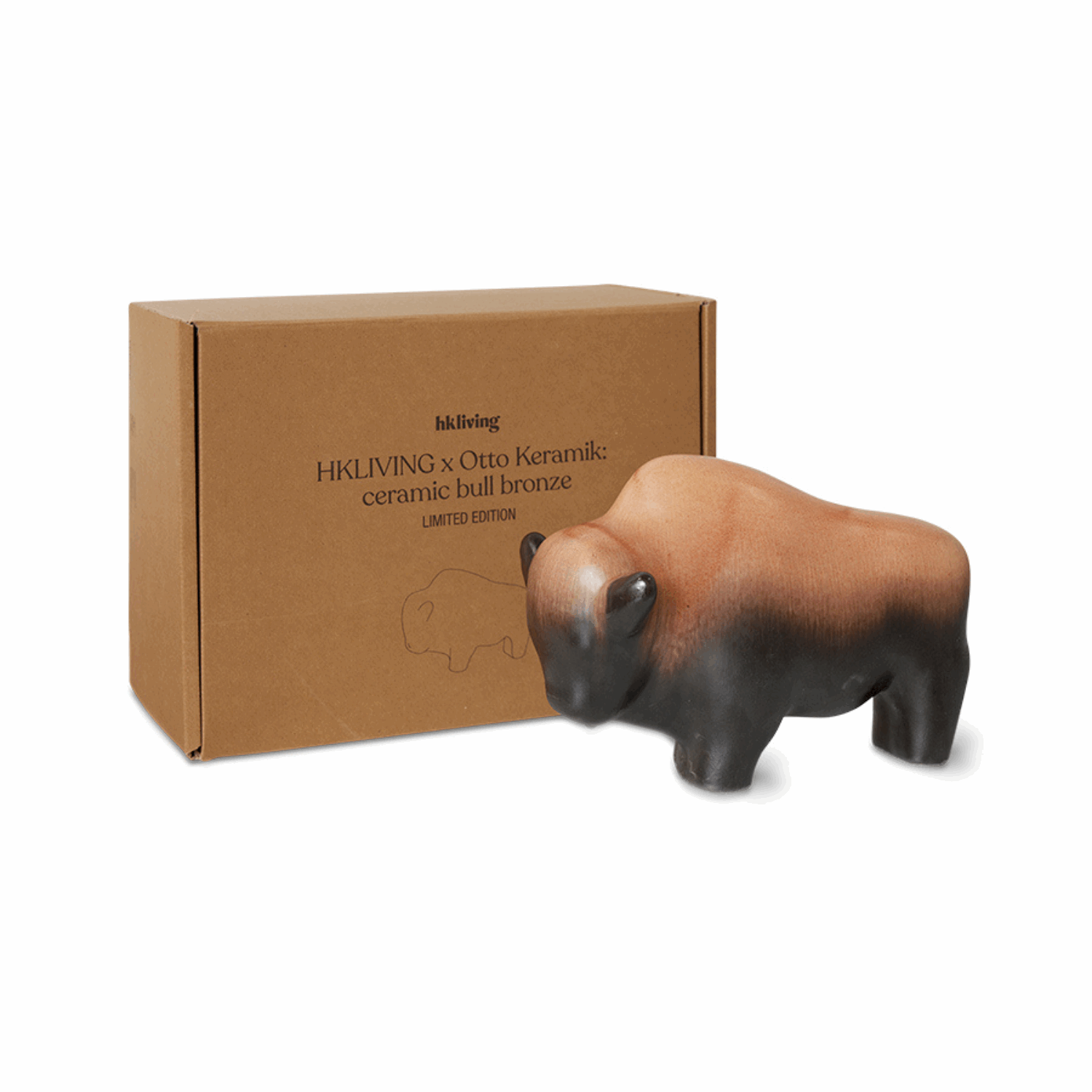 HKLIVING X Otto Keramik: ceramic bull bronze - Bilde 8