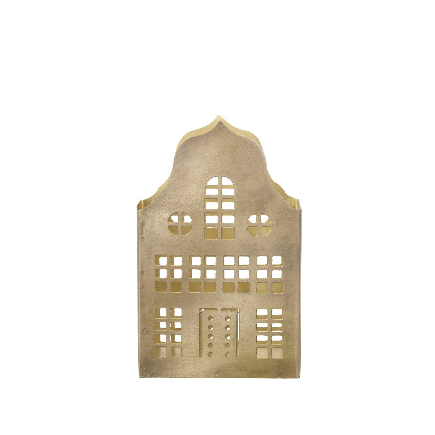 Lysestake Brownstone H13cm Golden