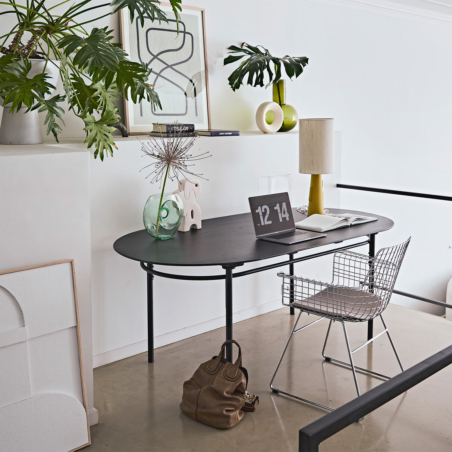 Metal wire chair with arms silver - Bilde 3