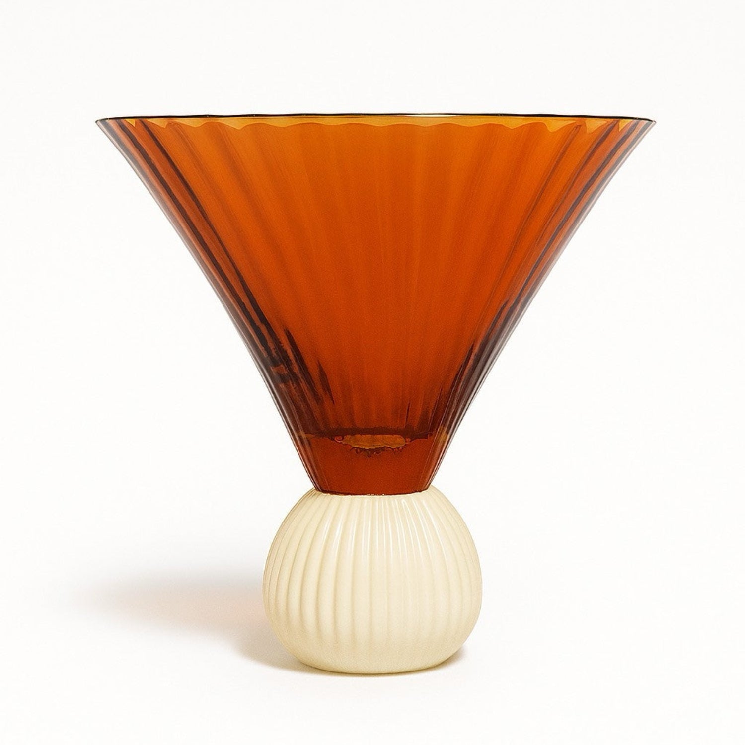 Cocktail Glass Brown/Creme