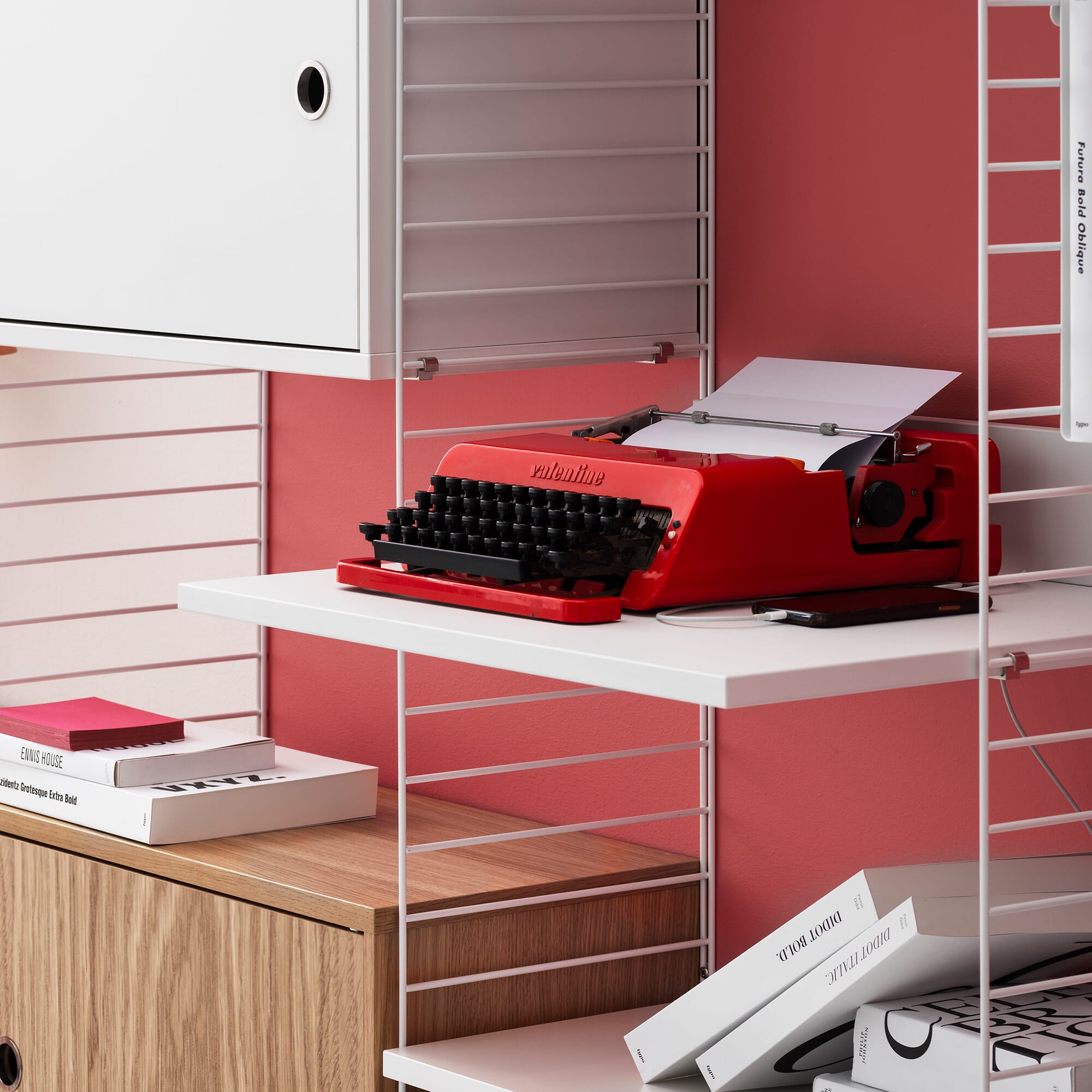 String Veggreol m/skrivebord 200x200