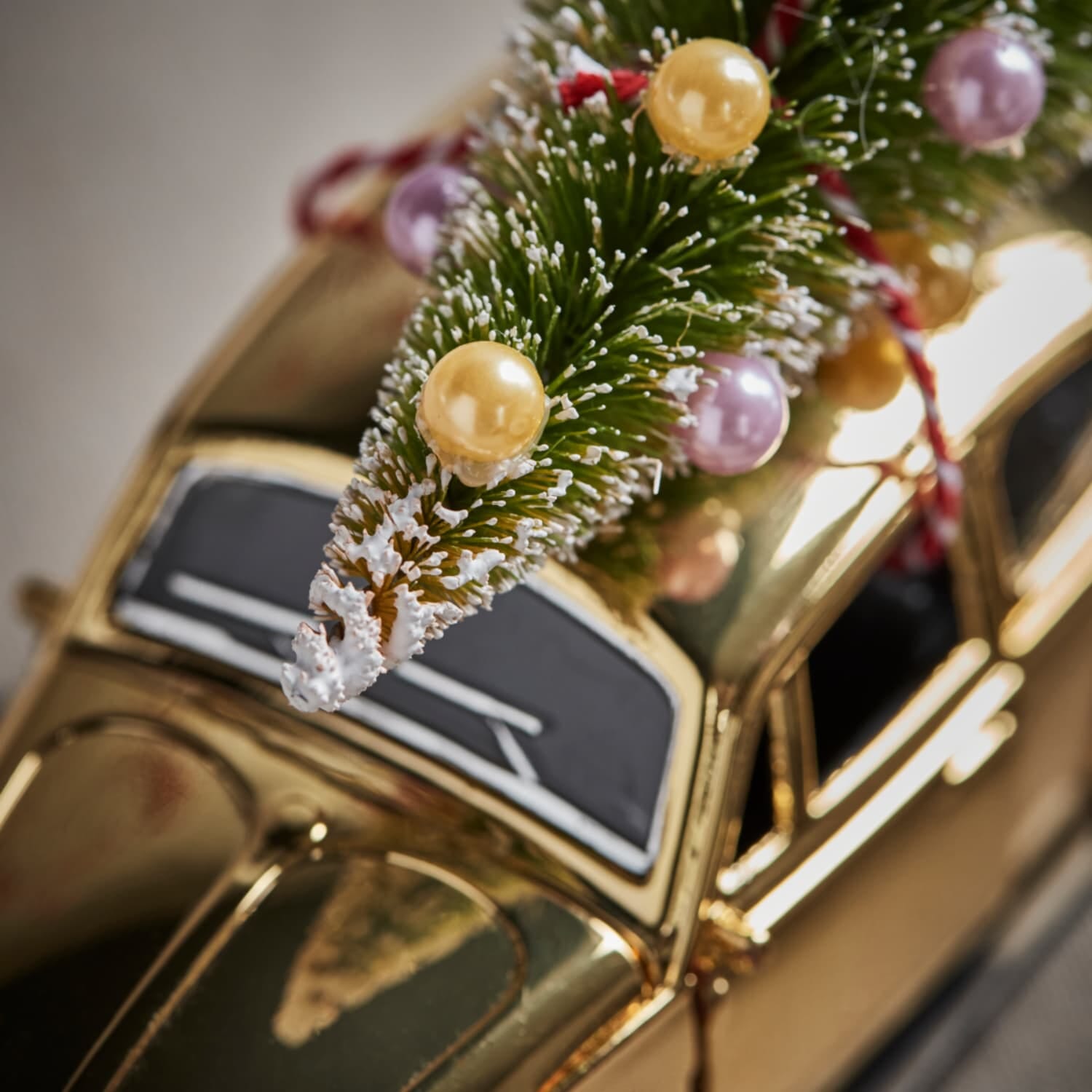 Julebil VW Boble Gull Stor L: 12,5cm