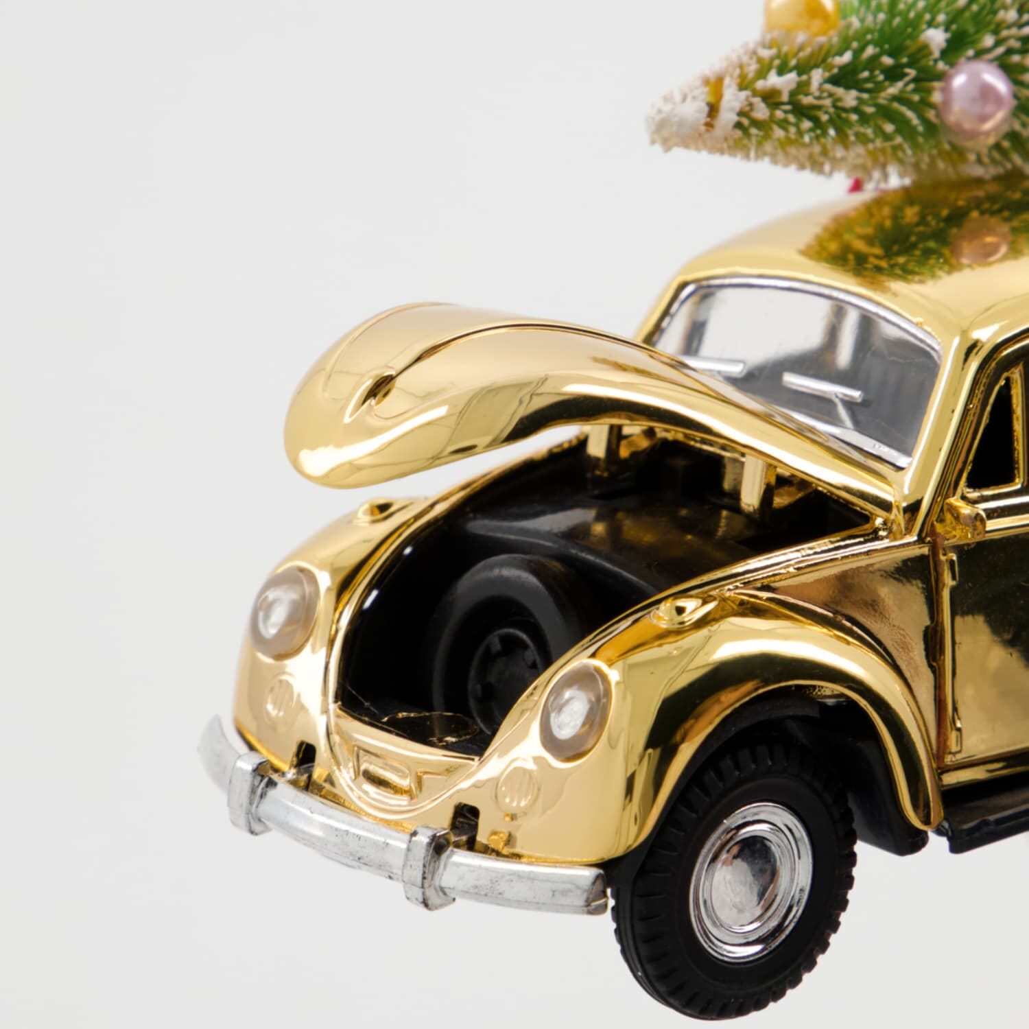 Julebil VW Boble Gull Stor L: 12,5cm