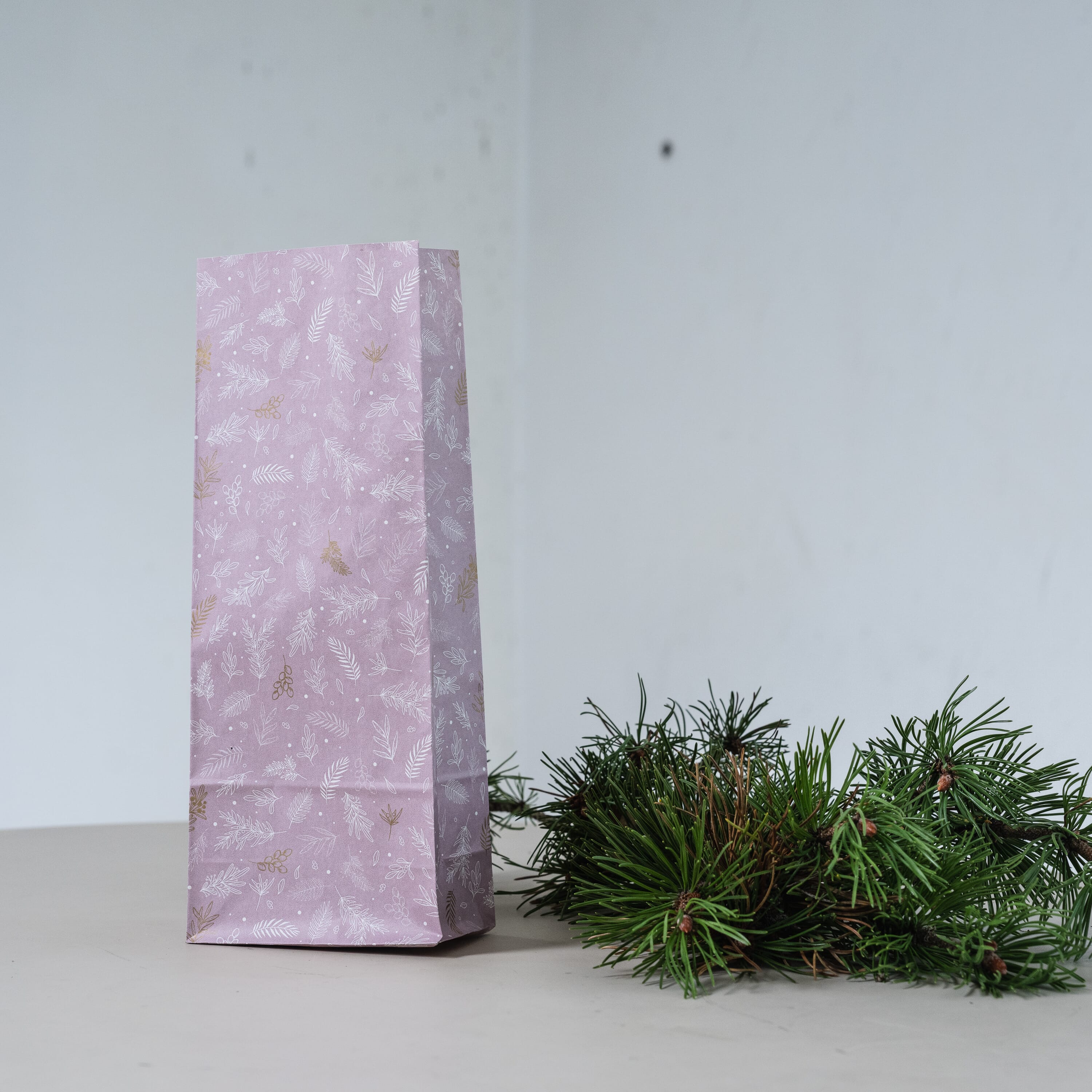 Kalenderpose Rosa m/Bladmønster - Hovedbilde