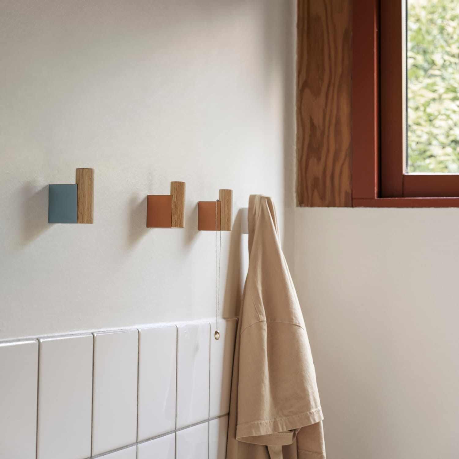 Knagg Attach Eik/Burnt Orange 2 stk