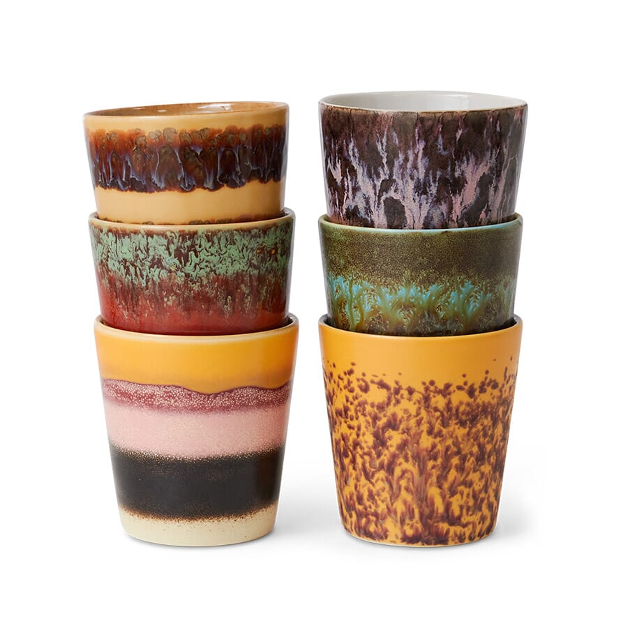70s ceramics: coffee mugs valley (set of 6) - Hovedbilde