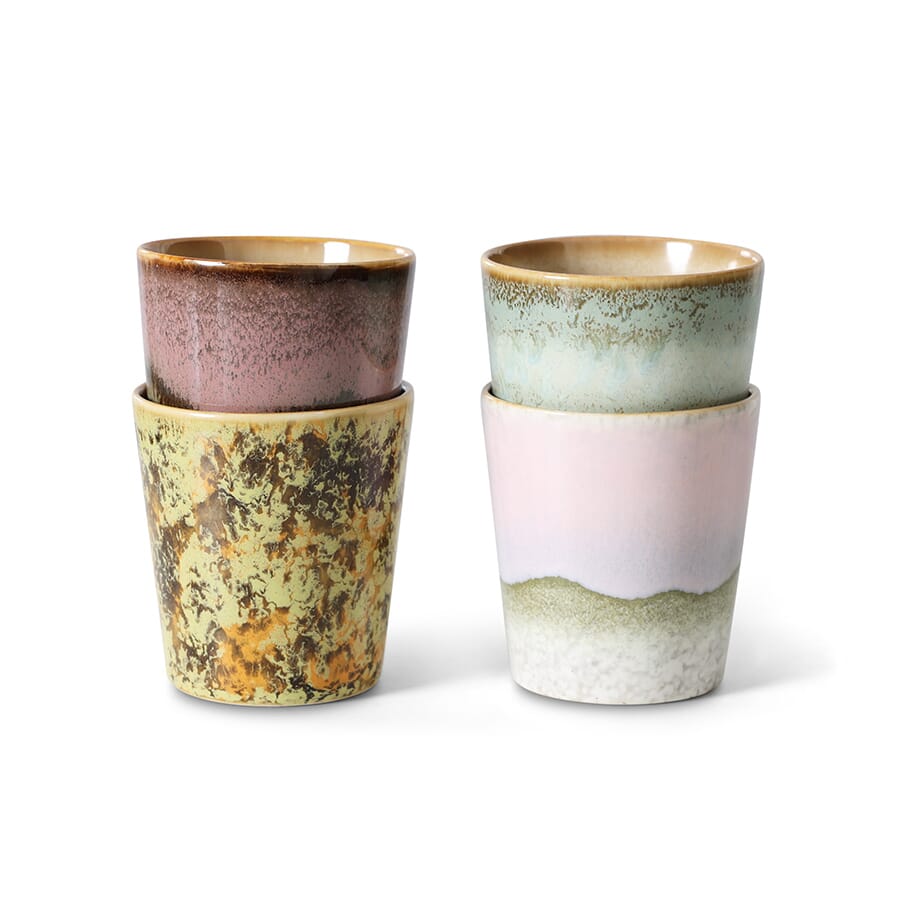70s ceramics: coffee mugs, serendipity (set of 4) - Hovedbilde