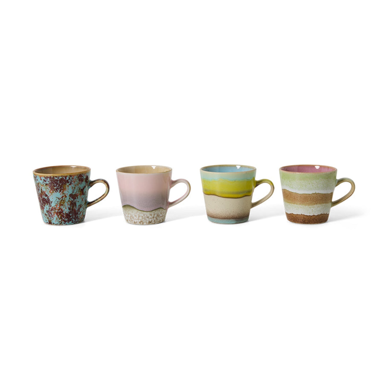 4 stk Americanokopper Rococo | 70s Ceramics