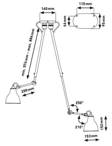 Taklampe 302 Double - Bilde 2