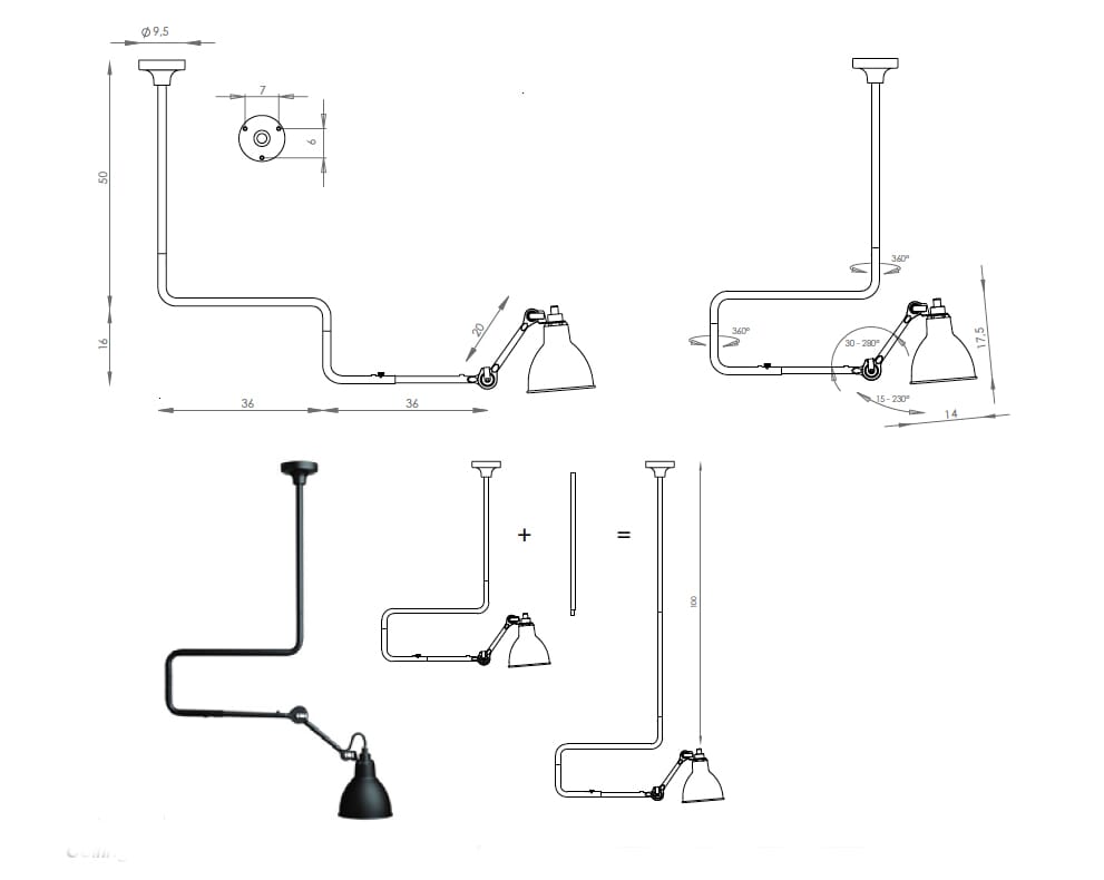 Taklampe No312 - Bilde 3