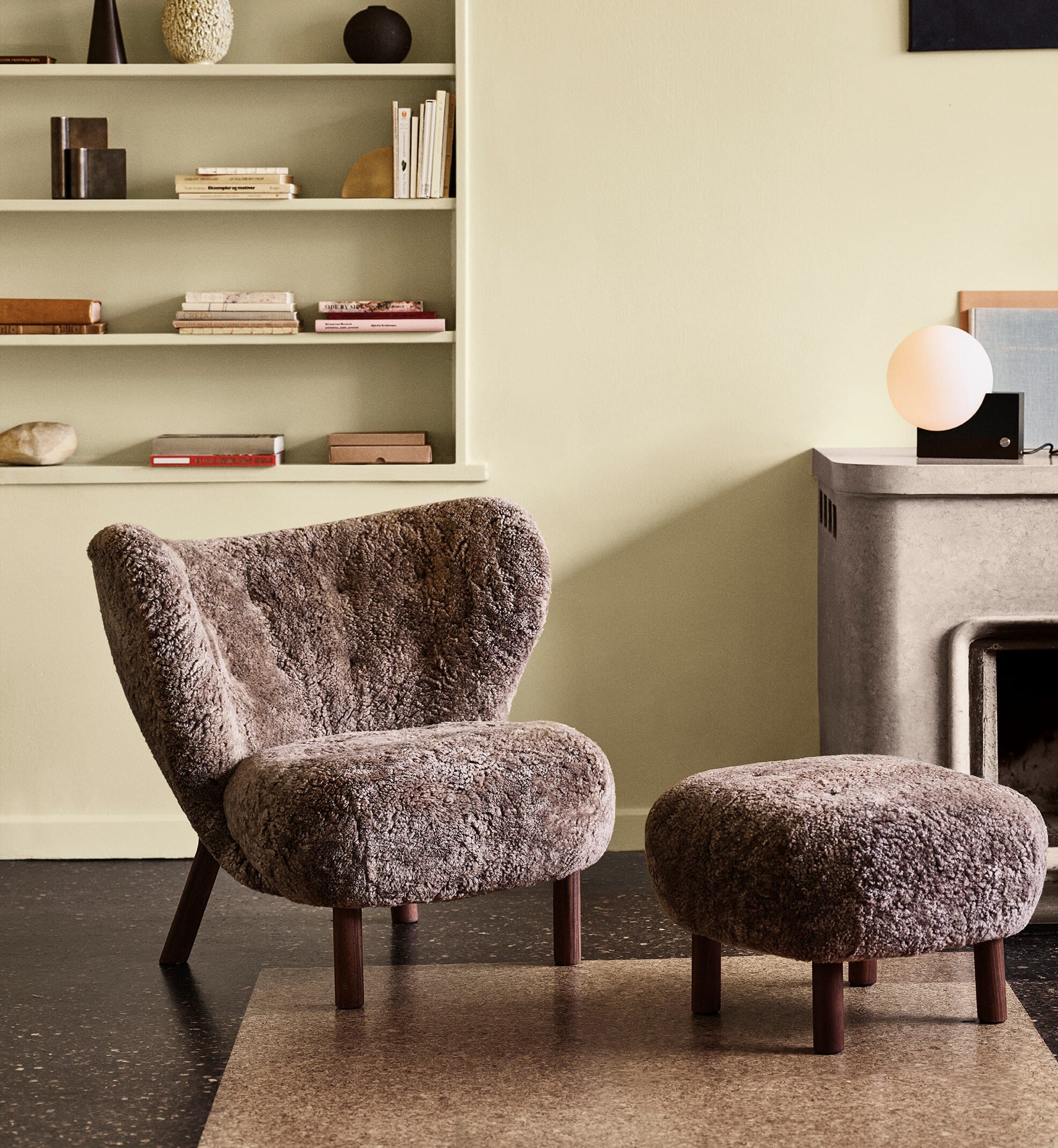 Lille Petra Lenestol VB1 Sahara/Valnøtt