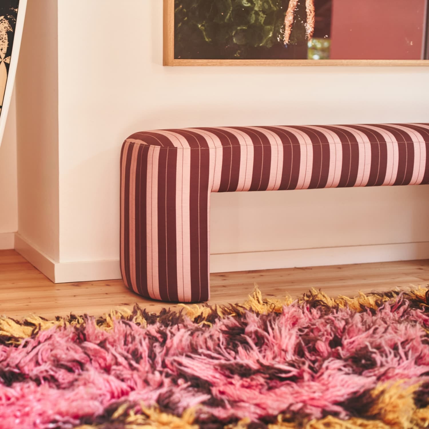 Lobby bench striped - Bilde 5