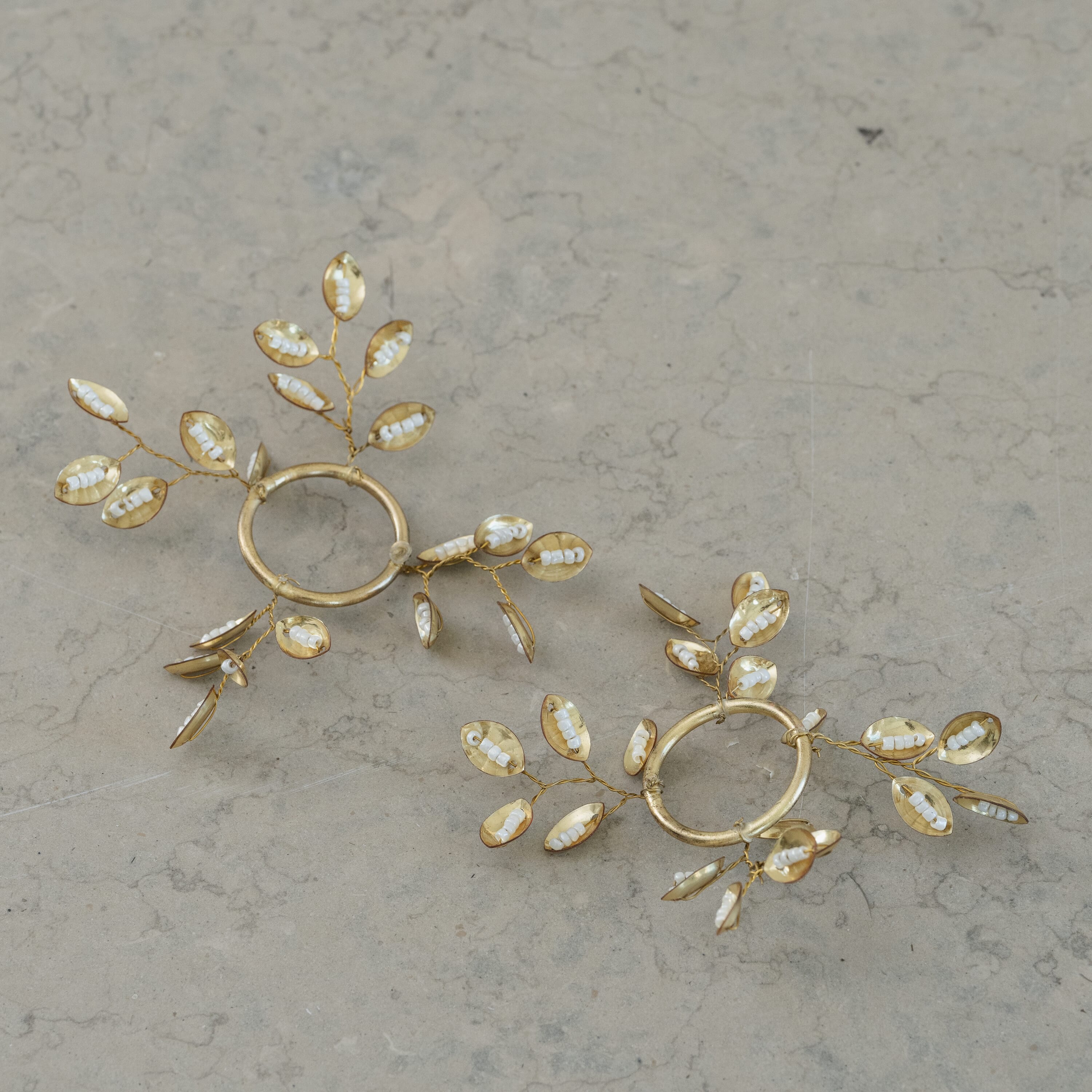 2 stk | Lysmansjett Gold & Pearls - Hovedbilde