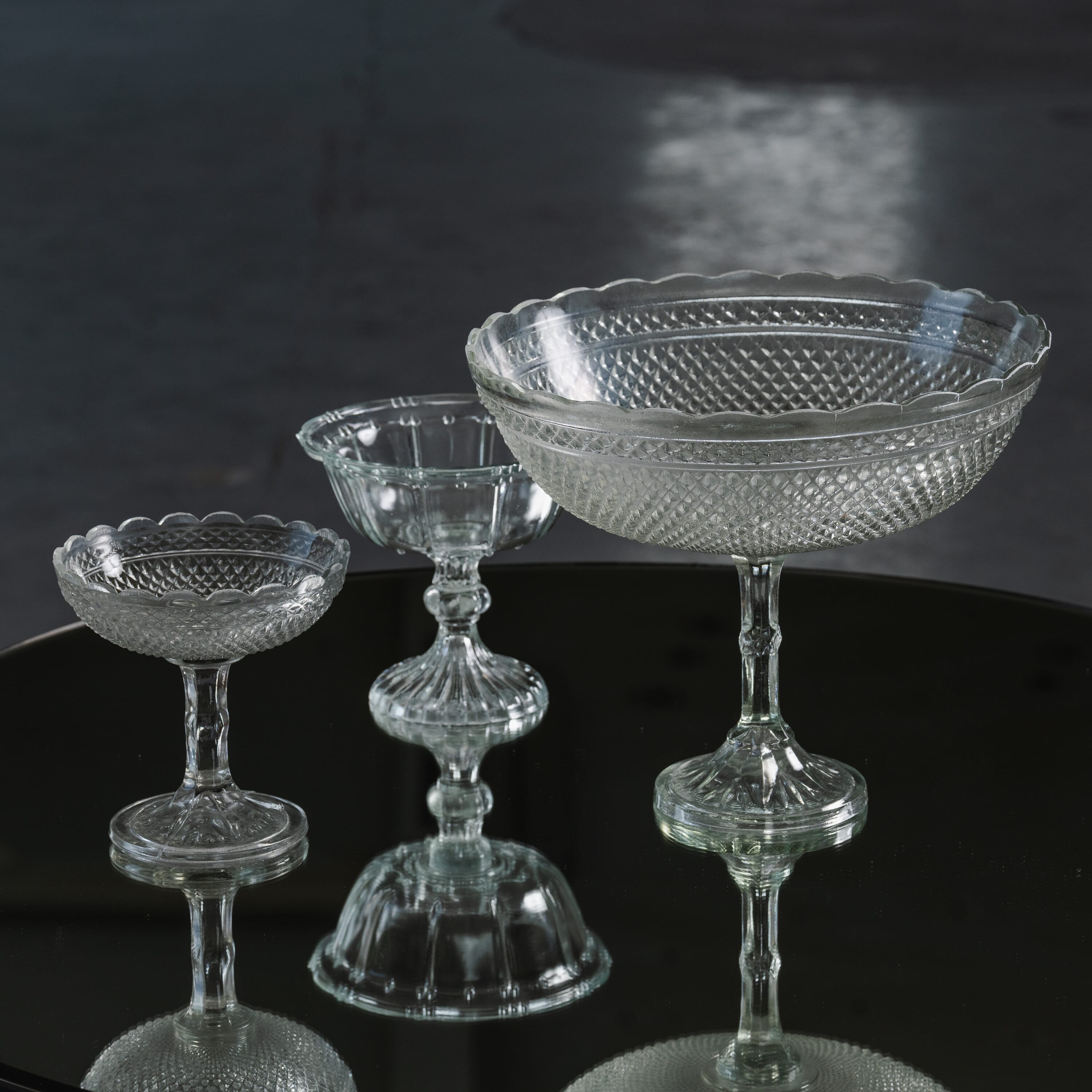 Glasskål Vintage H:16