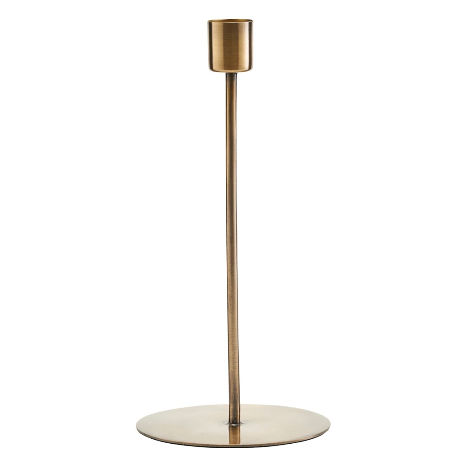 Lysestake Anit Antikk messing H:20 - Hovedbilde