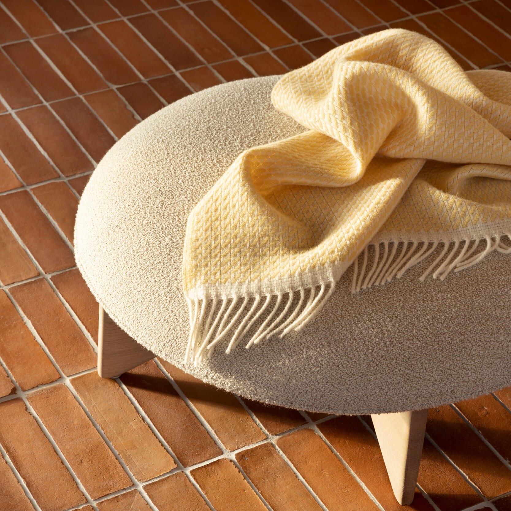 Ullpledd Mello Lemon Yellow - Bilde 2