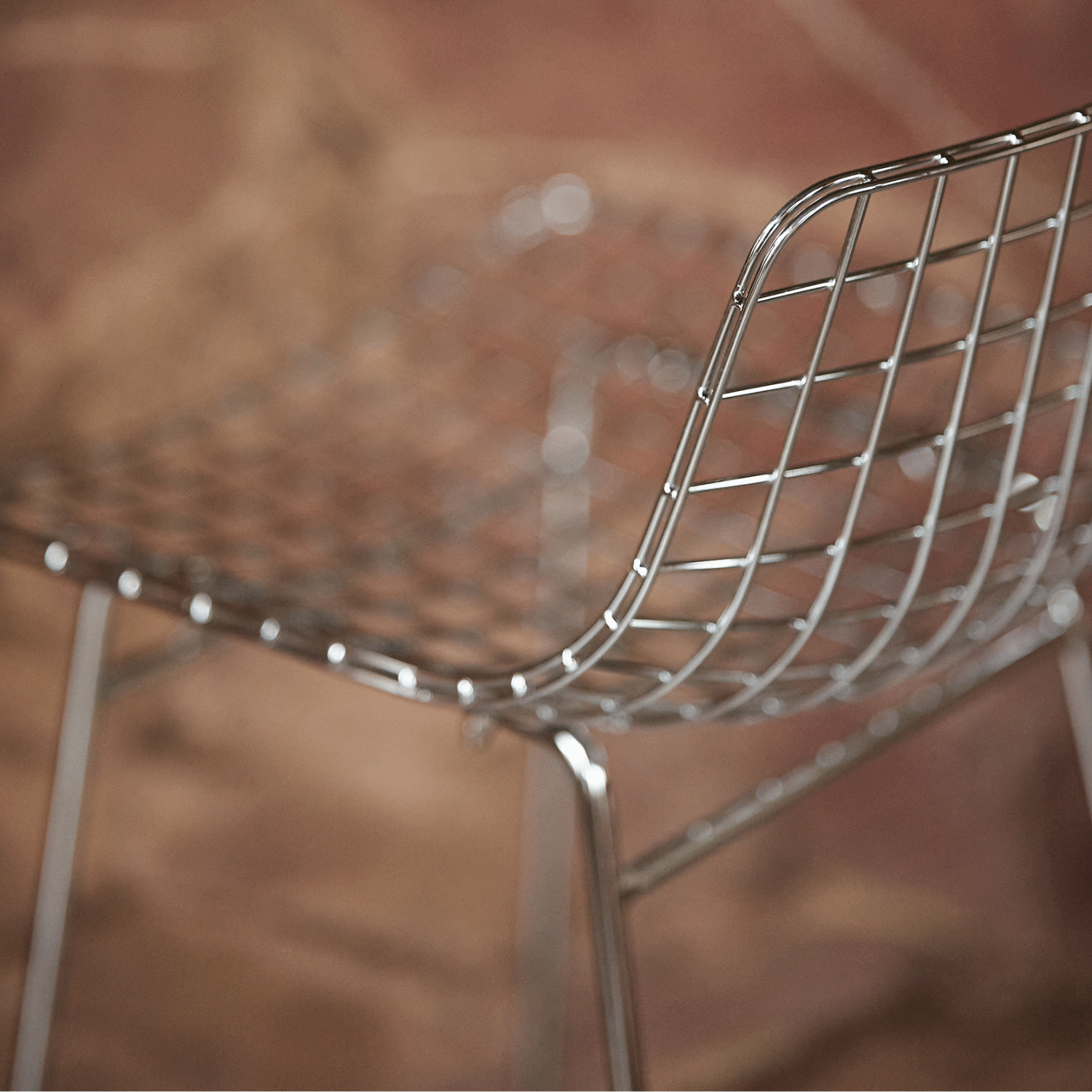 Metal wire bar stool silver - Bilde 5