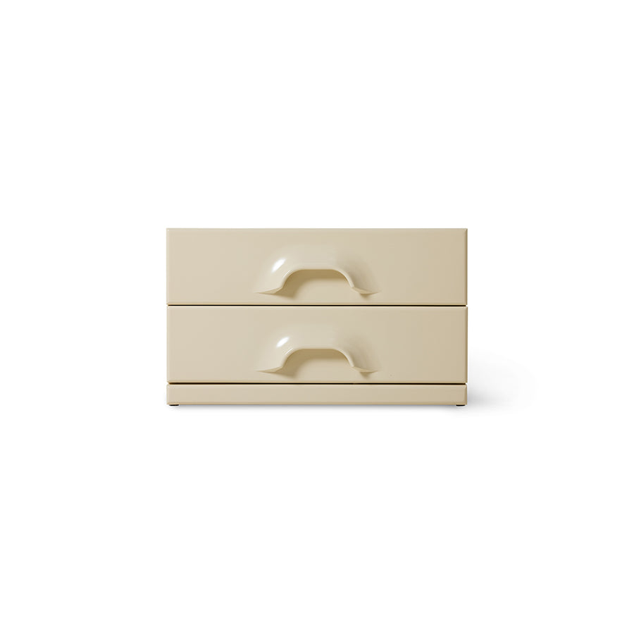 Chest of 2 drawers, cream