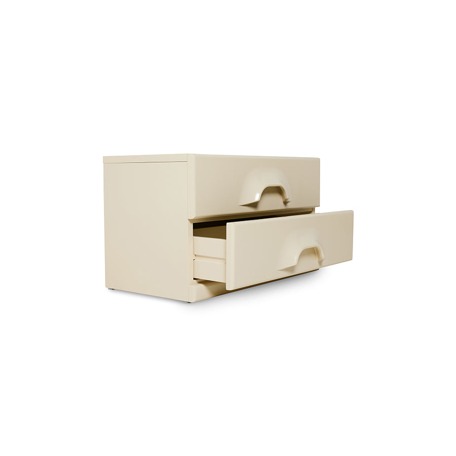 Chest of 2 drawers, cream
