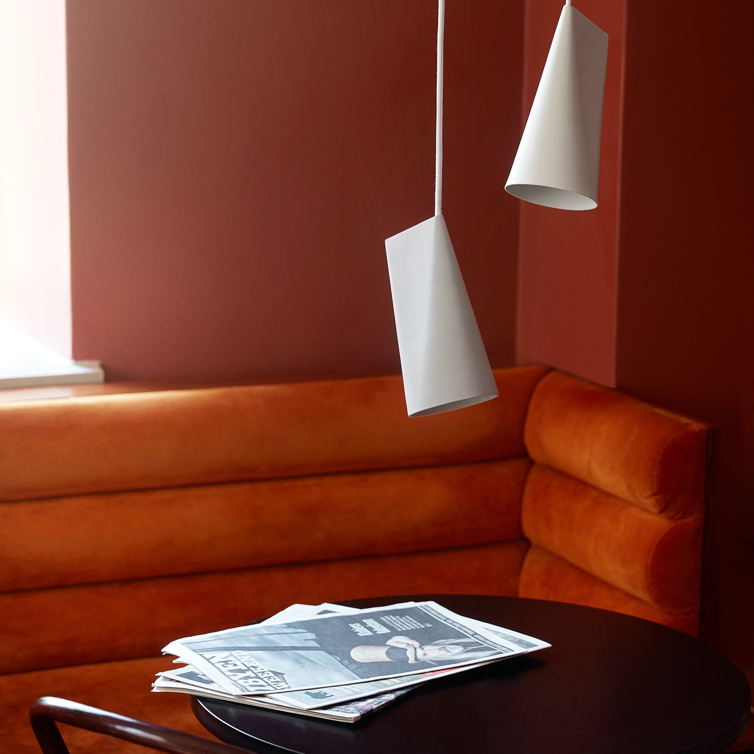 Taklampe Keramikk Narrow White - Bilde 7