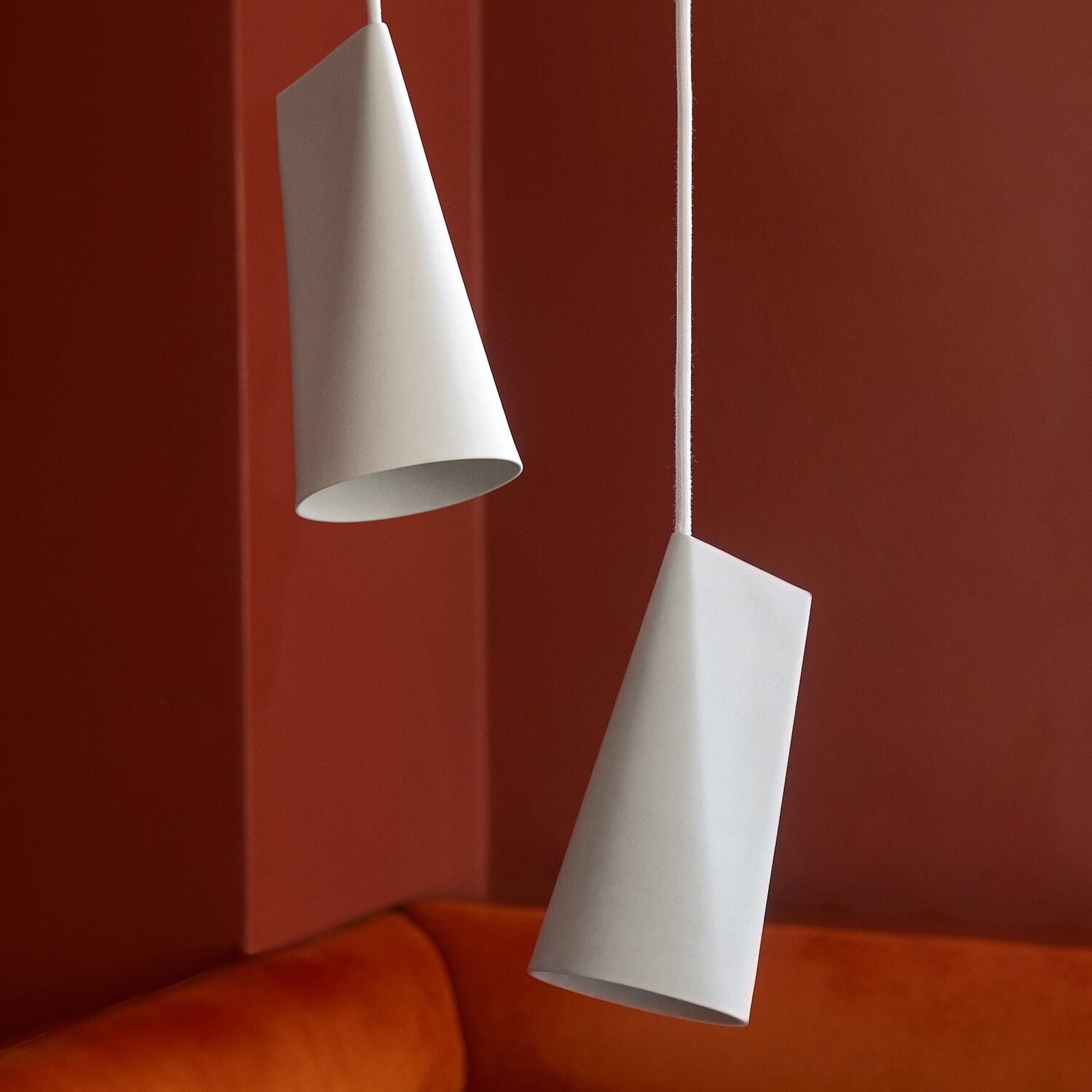 Taklampe Keramikk Narrow White - Bilde 8