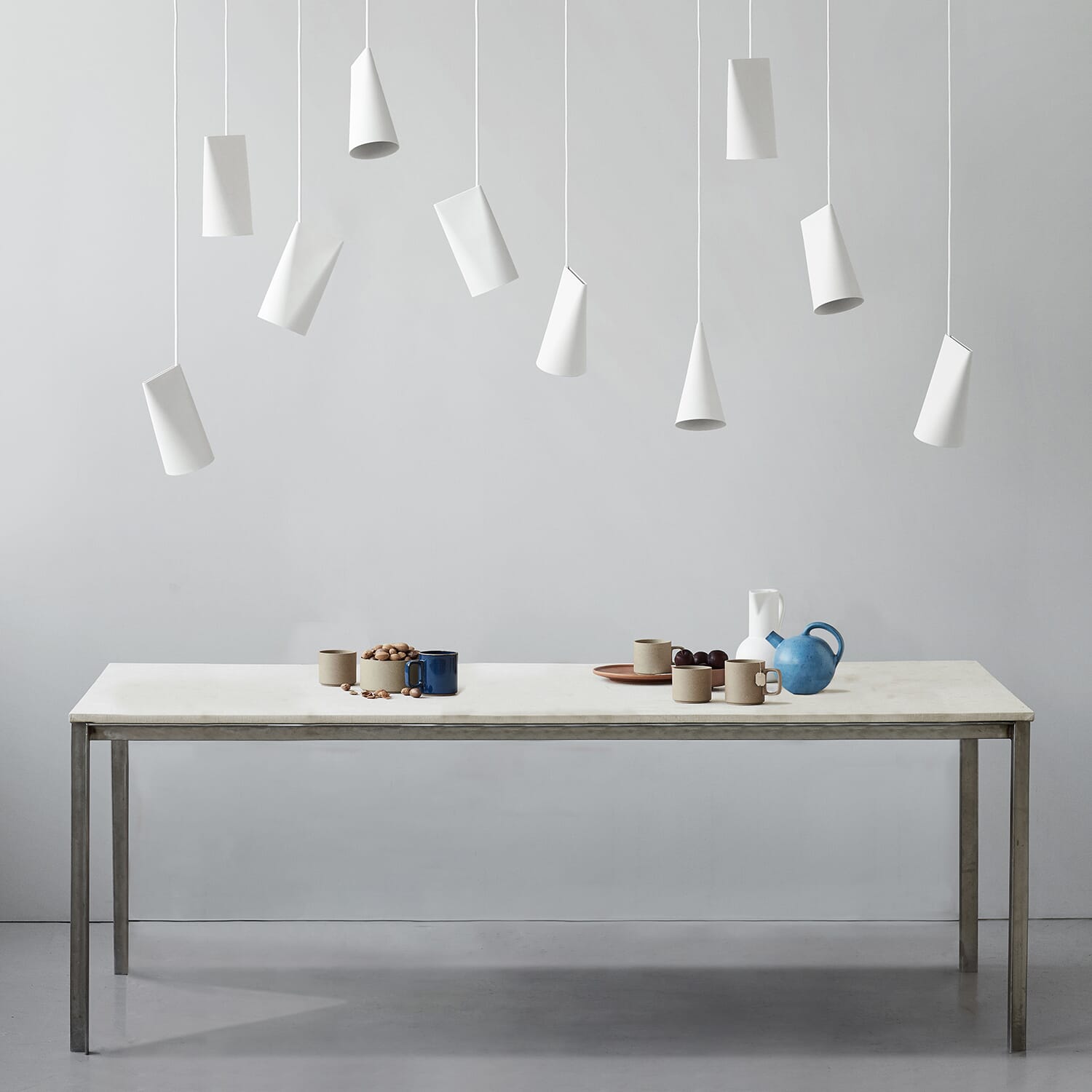 Taklampe Keramikk Narrow White - Bilde 9