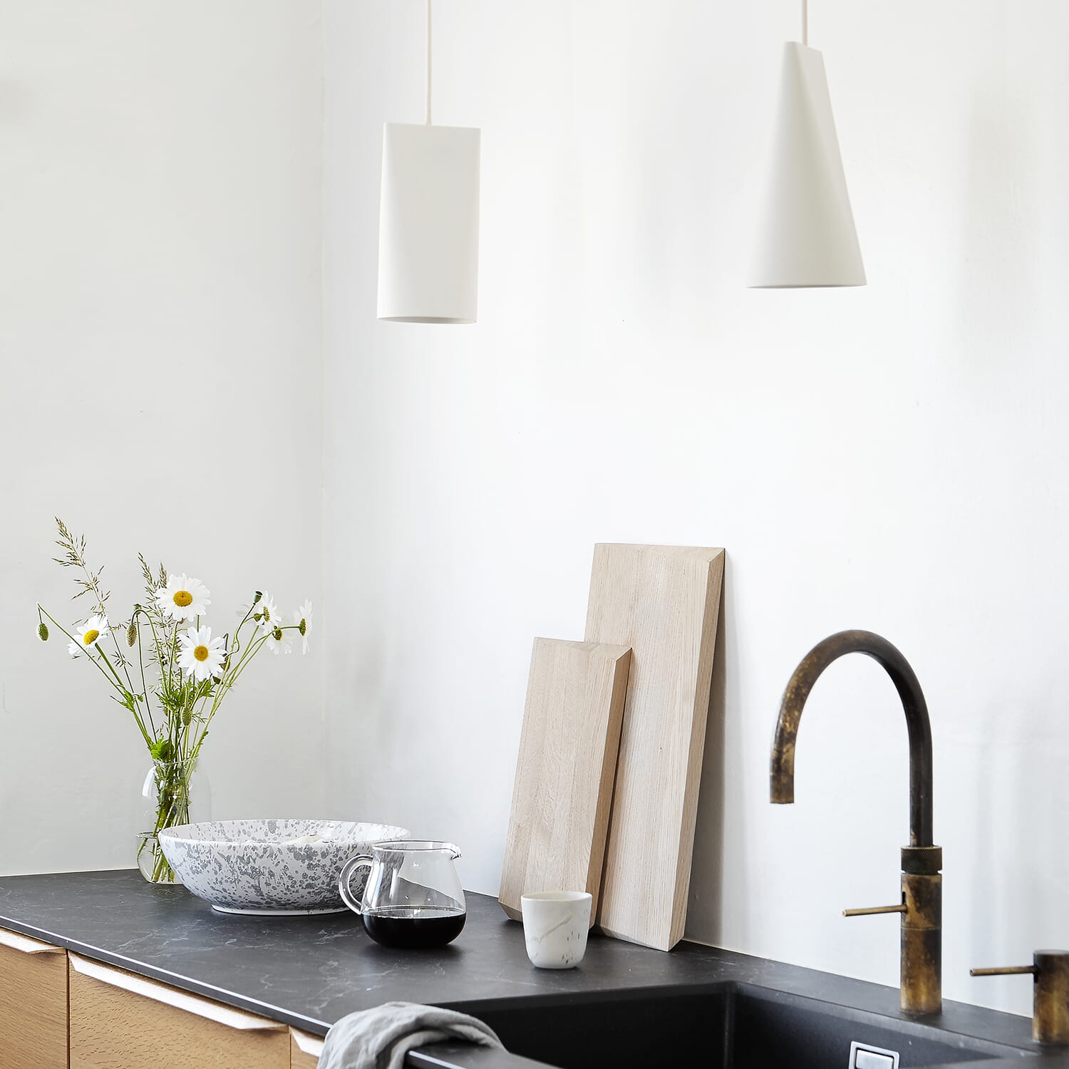 Taklampe Keramikk Narrow White - Bilde 14