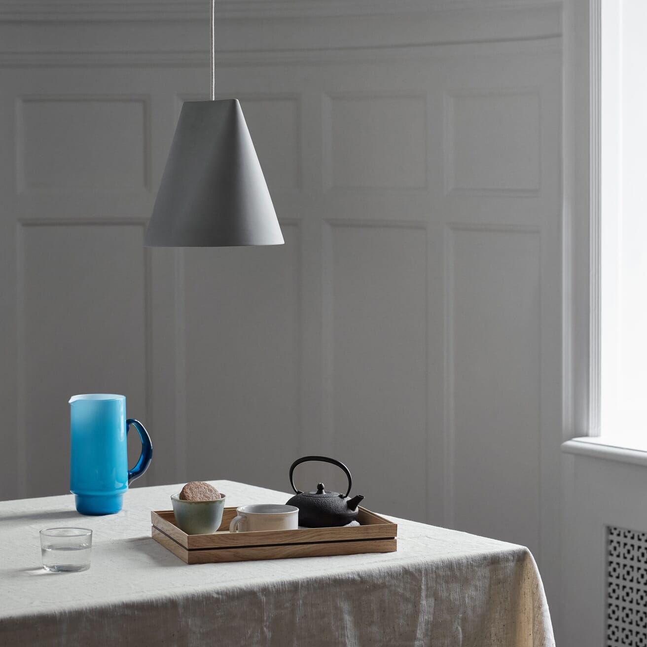 Taklampe Keramikk Narrow Light  Grey - Hovedbilde