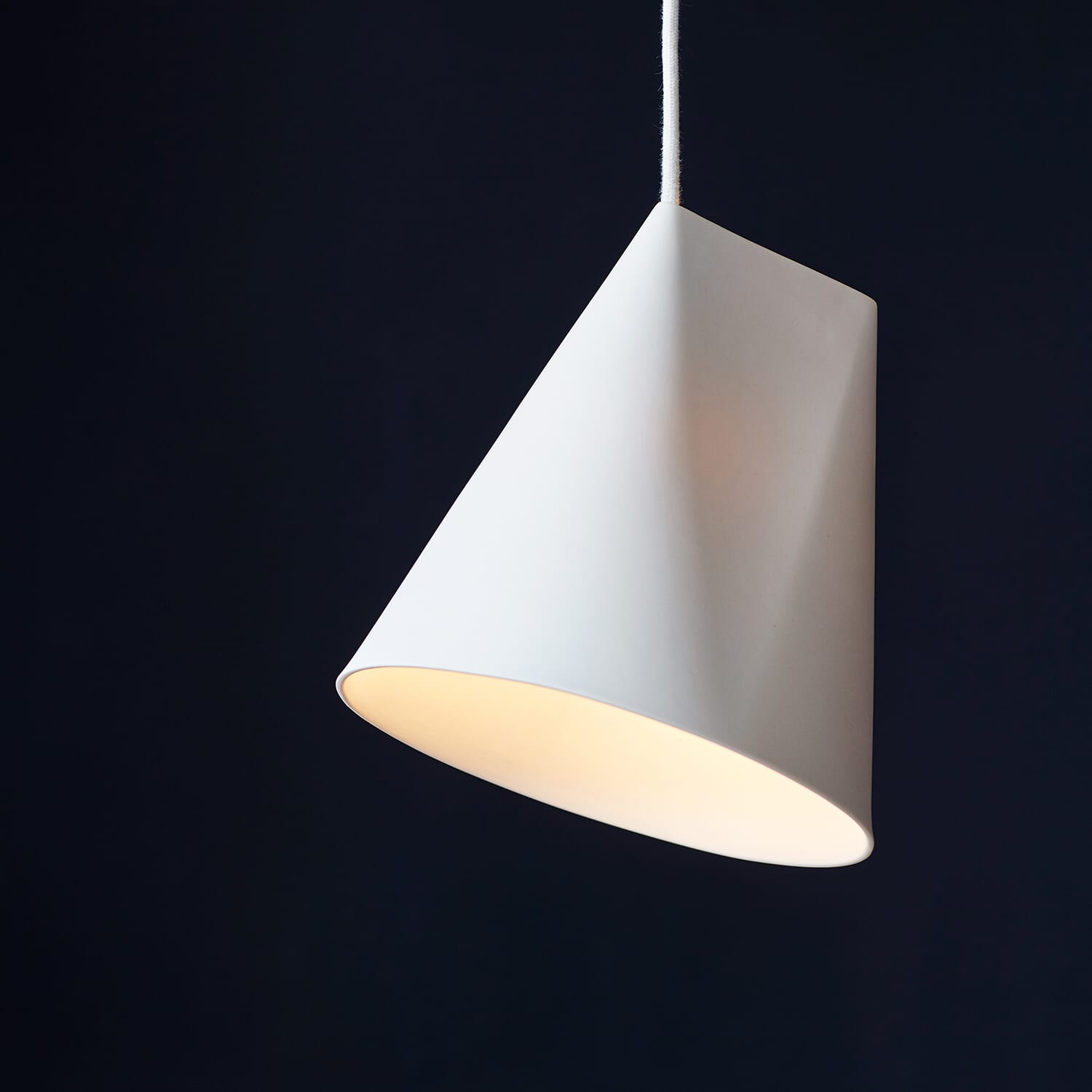 Taklampe Keramikk Wide White - Hovedbilde