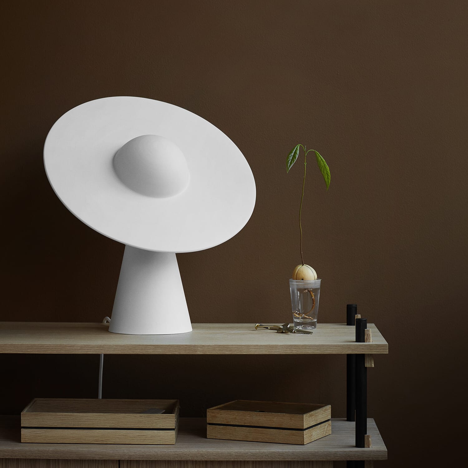 Bordlampe Keramikk Hvit - Bilde 14