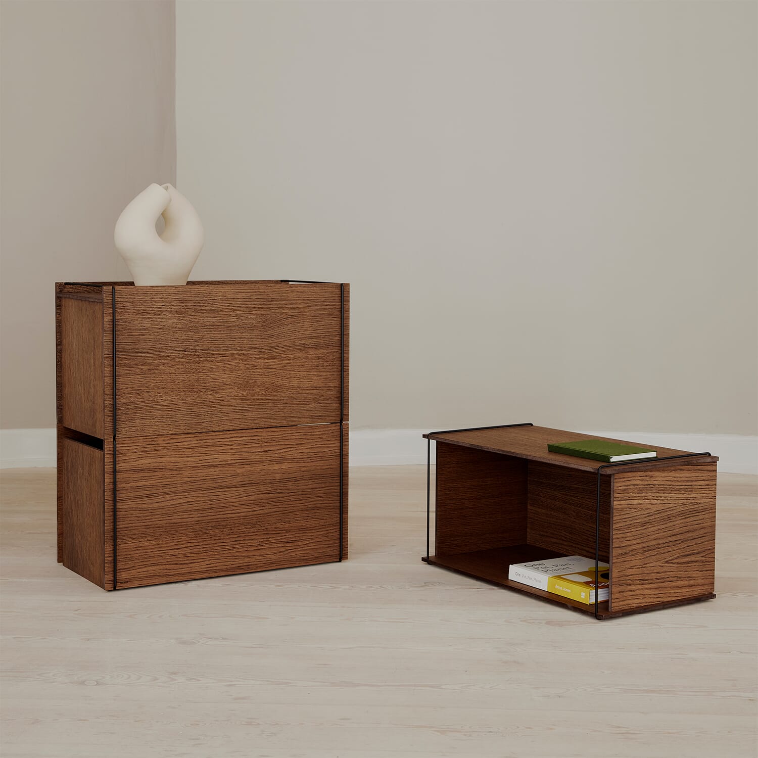 Storage Box Røkt Eik/Sort - Hovedbilde