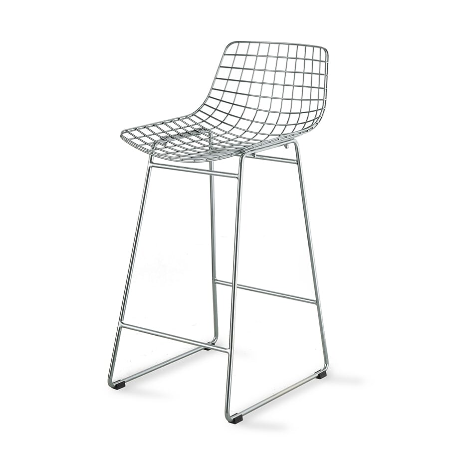 Metal wire bar stool silver - Hovedbilde