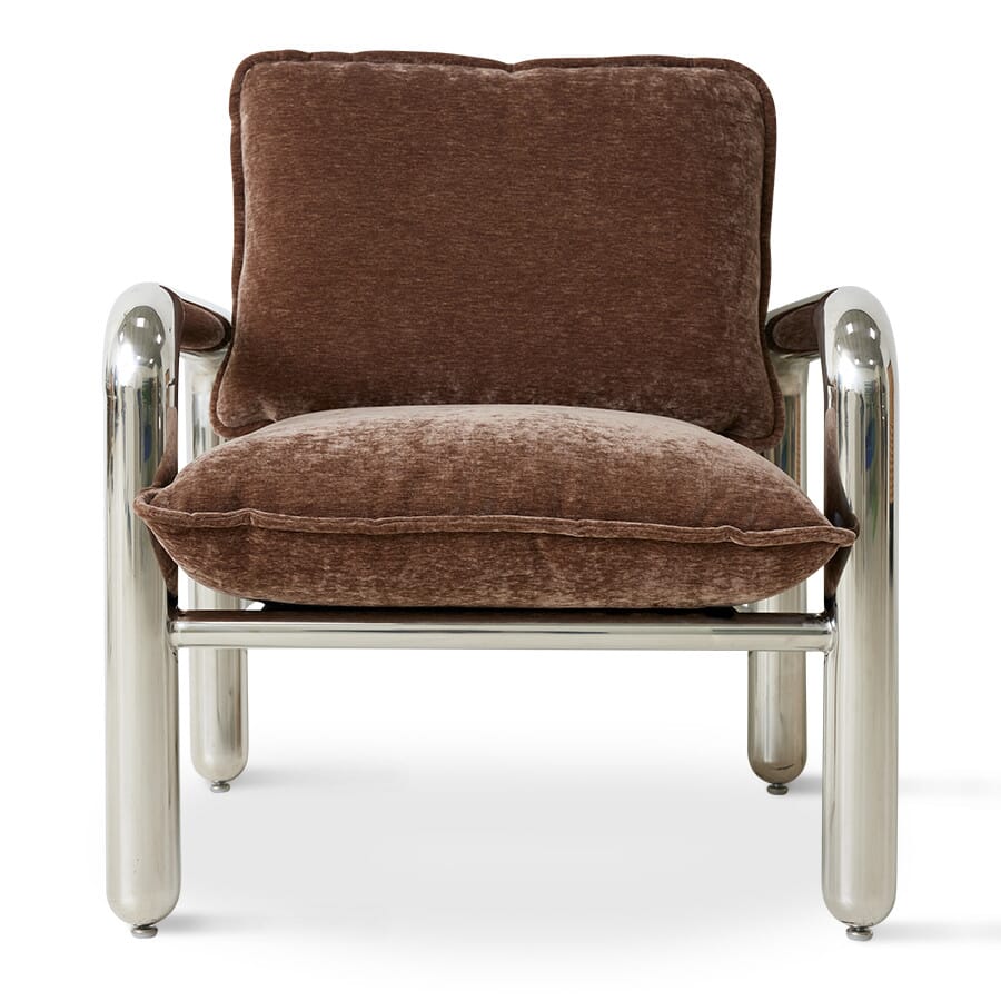 Lounge Stol Krom/Brown - Bilde 3