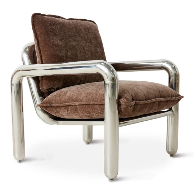 Lounge Stol Krom/Brown - Hovedbilde