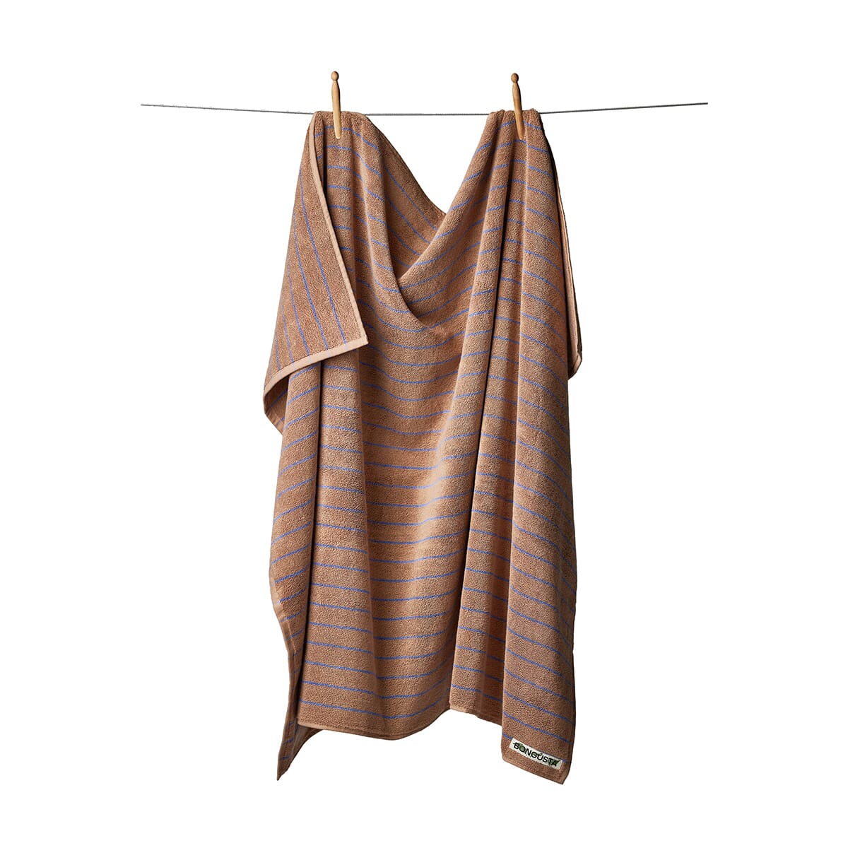 Badehåndkle XL Camel/Marine 100x150 - Hovedbilde