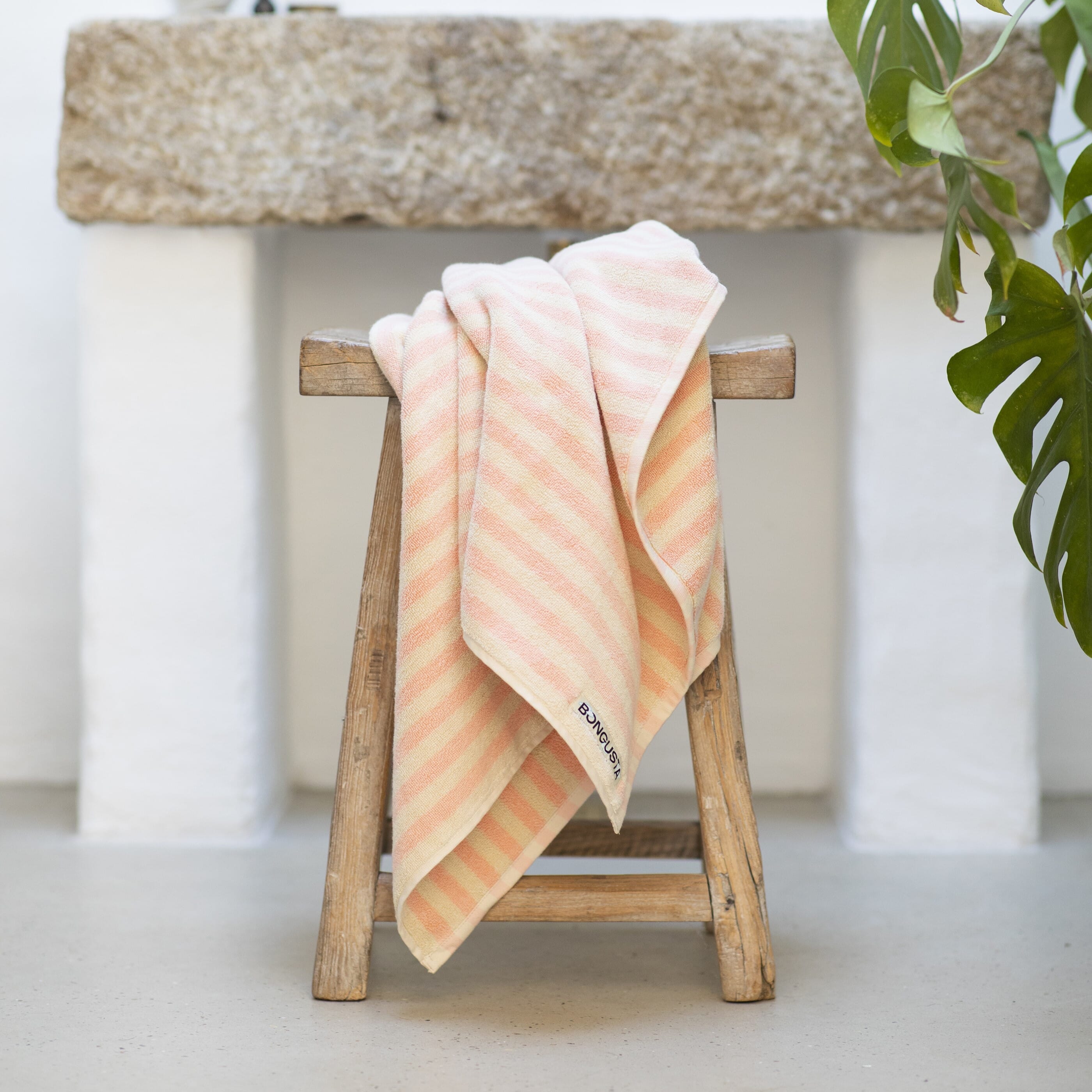 Badehåndkle XL Tropical/Creme 100x150 - Bilde 2