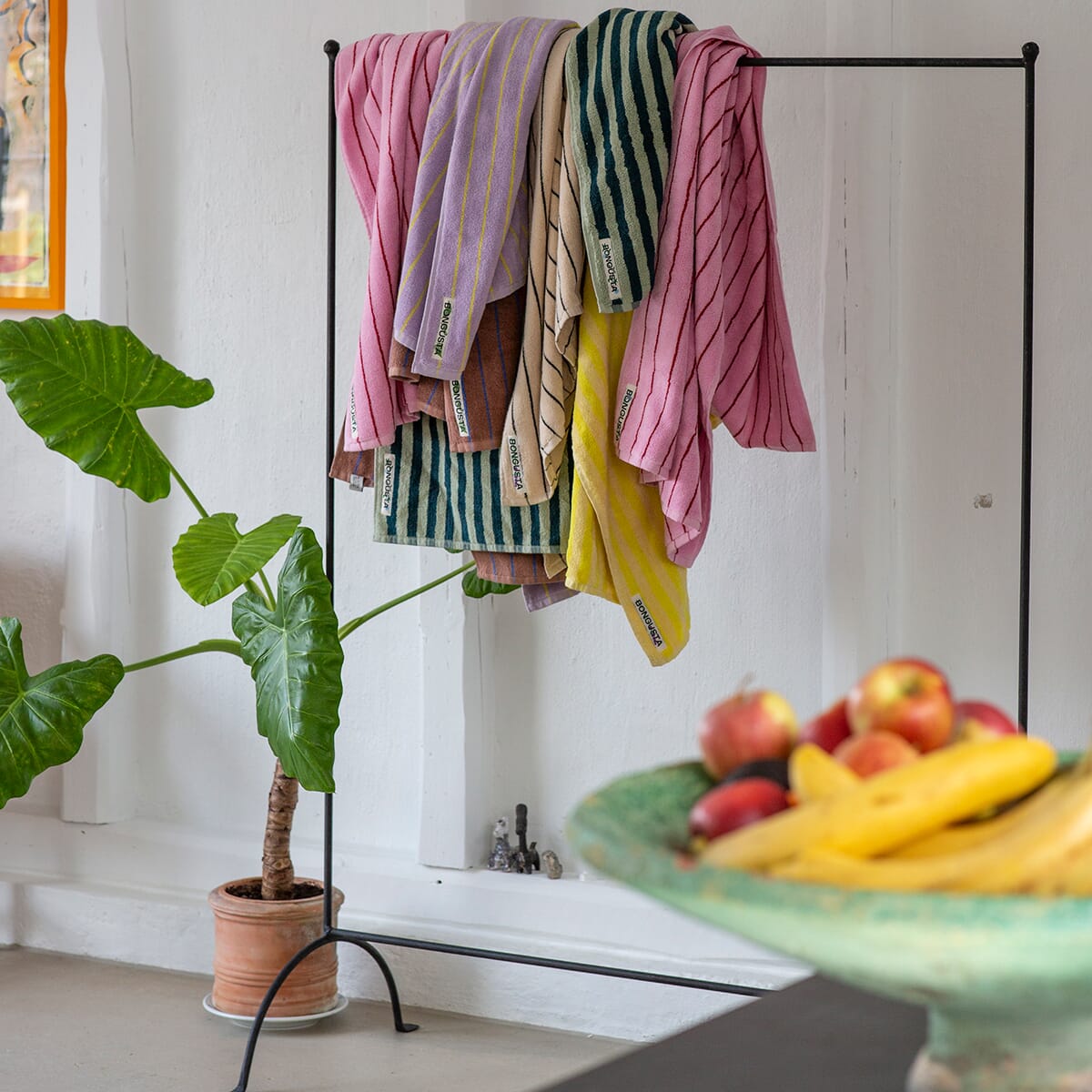 Badehåndkle Lilac/Yellow 70x140 - Bilde 3