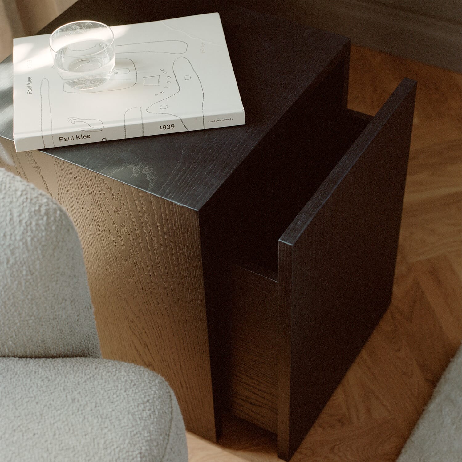 Mass Sidebord m/Skuff Svart Eik - Bilde 2