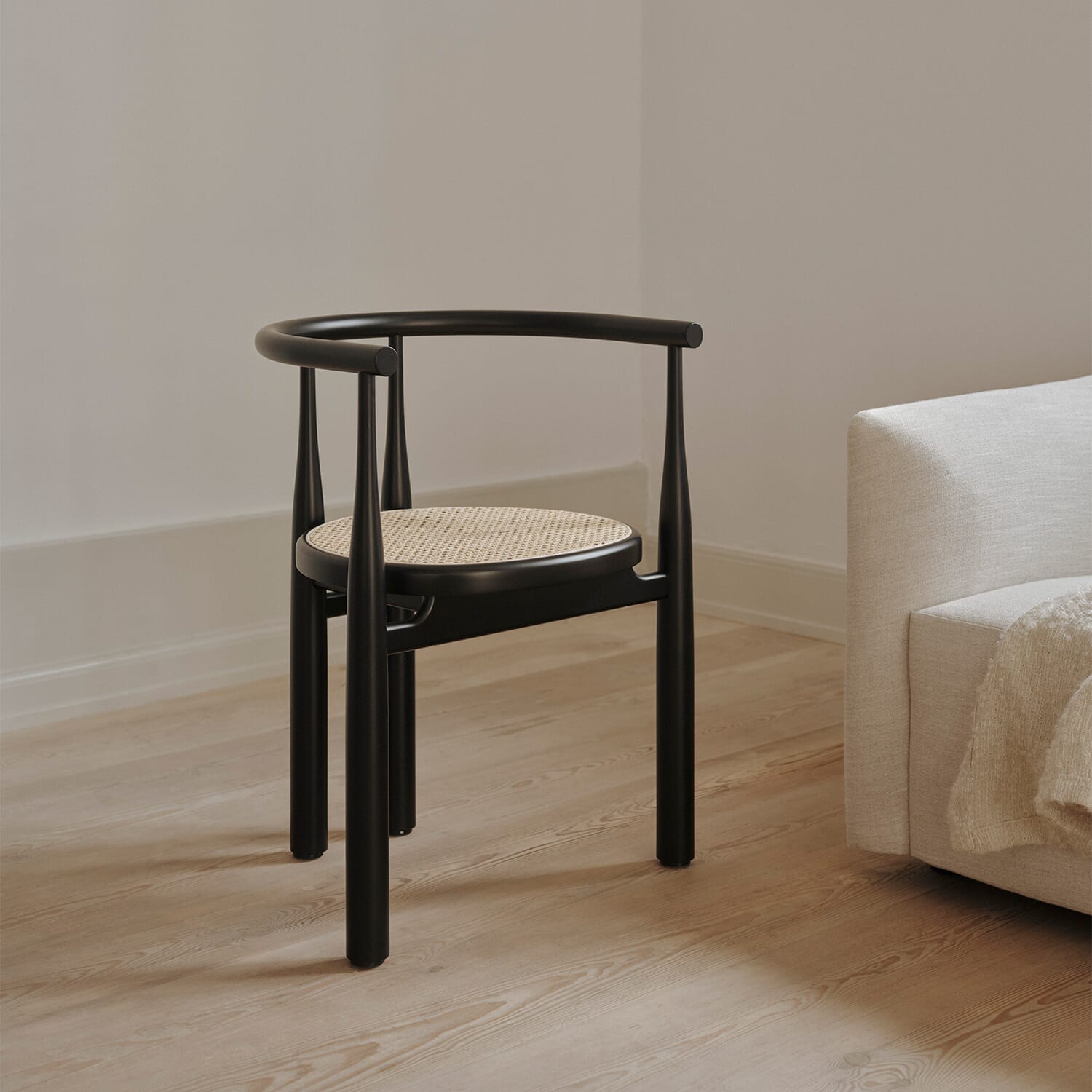 Bukowski Spisestol Sort Rattan - Bilde 2