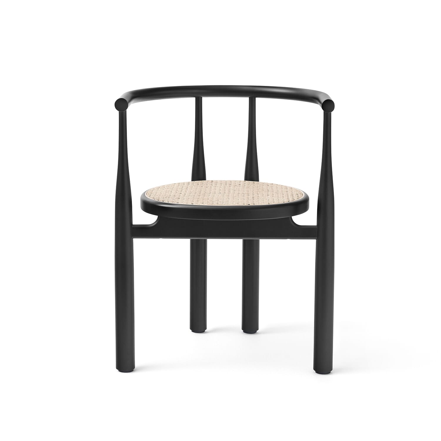 Bukowski Spisestol Sort Rattan - Hovedbilde